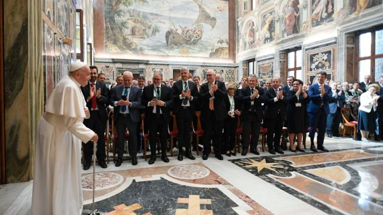 Papa Franjo sa sudionicima međunarodne konvencije o umjetnoj inteligenciji u organizaciji Vatikanske zaklade Centesimus Annus Pro Pontifice