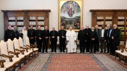 Pope Francis with members of the Ordinary Council of the General Secretariat of the Synod