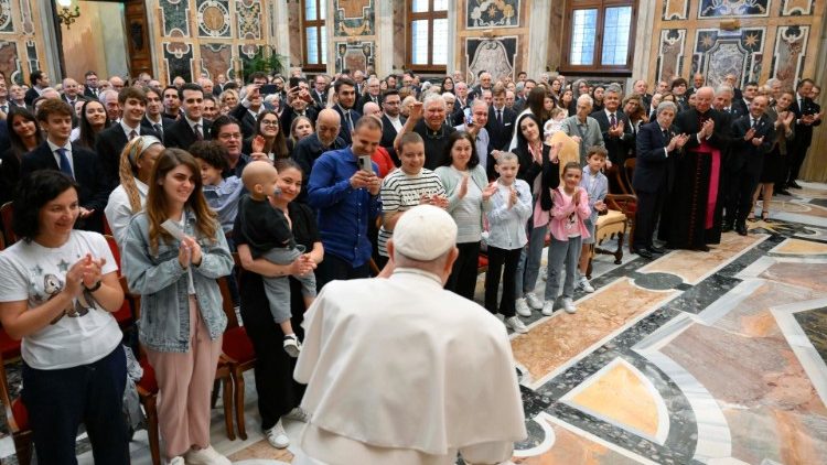 Pope Francis with members of St. Peter's Circle
