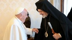 Besuch aus dem Osten... eine Delegation vom Ökumenischen Patriarchat war an diesem Freitag beim Papst