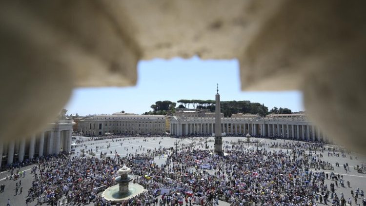 Blick auf den Petersplatz an diesem Sonntag