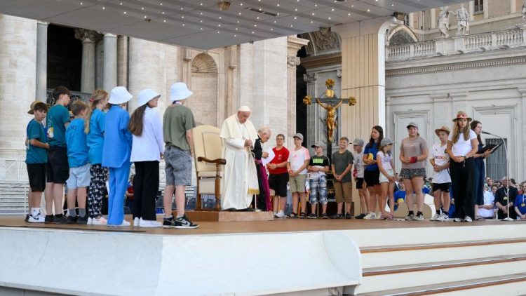 Oración durante el encuentro con el Papa