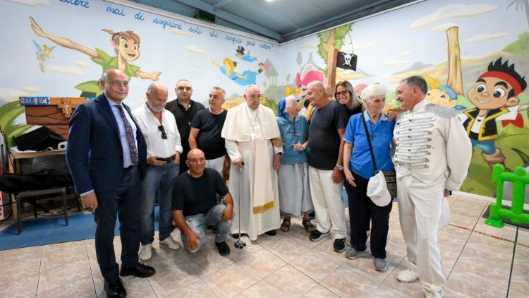 Visita del Santo Padre al Luna Park de Ostia Lido, 31 de julio de 2024. (Vatican Media)