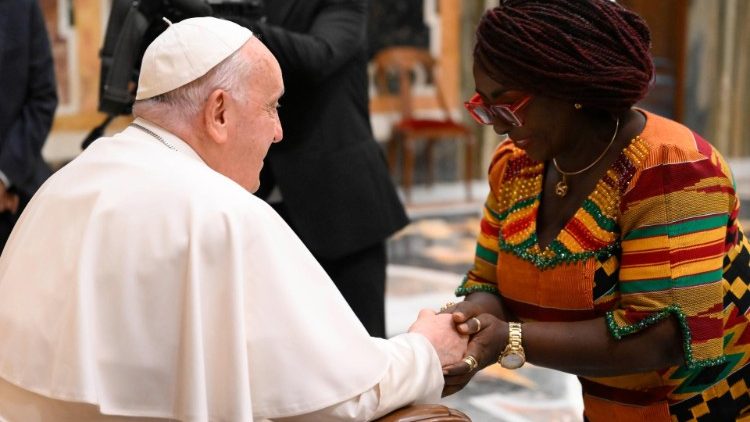 Pope Francis during the audience with the delegation of the 'International Catholic Legislators Network