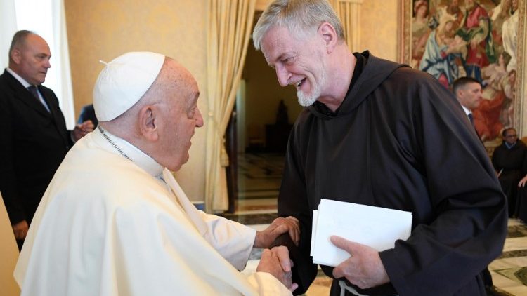 Le Pape François recevant le chapitre général des frères capucins, le 31 août.