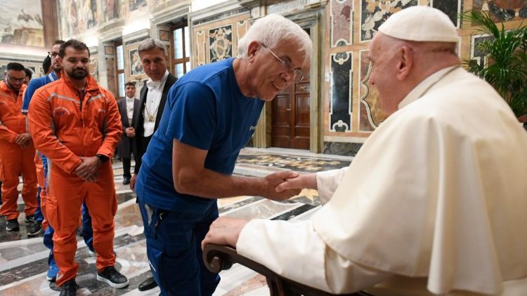 Rencontre du Pape François avec les dirigeants et salariés de l'entreprise Terna. 