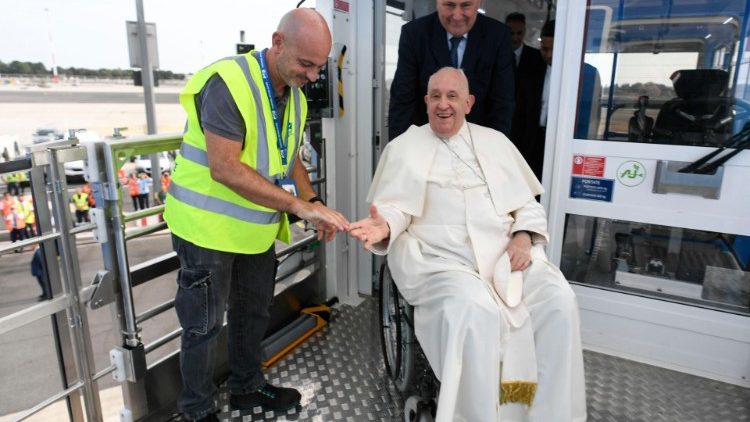 Pope Francis arrives in Jakarta, Indonesia