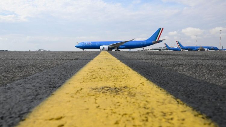 L'avion du Pape François. 