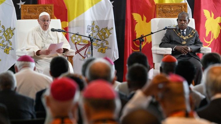 Encuentro del Papa con las Autoridades de Papúa Nueva Guinea