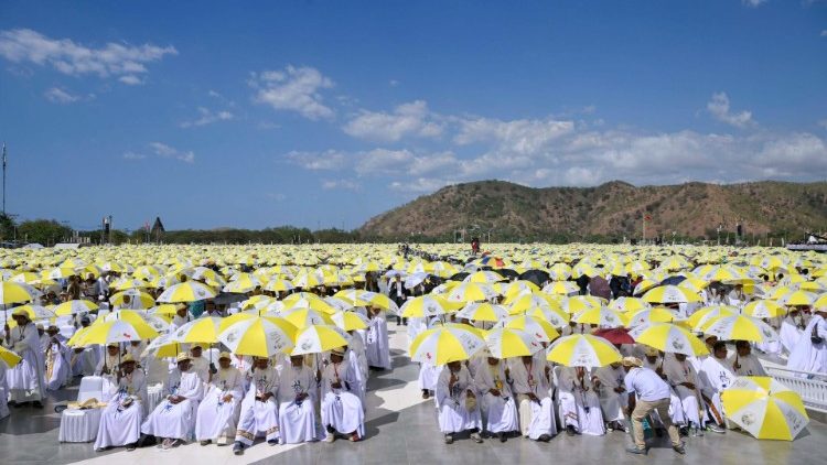 Påven Franciskus firade mässan i Östtimor tisdagen den 10 september 2024