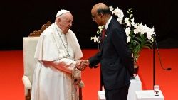 Pope Francis and the President of Singapore