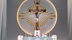 Pope Francis presides at Holy Mass in Singapore's National Stadium