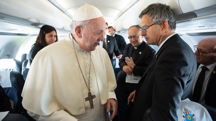 Papa Francisco e Paolo Ruffini, prefeito do Dicastério para a Comunicação (foto de arquivo)