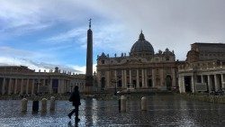 Petersplatz im Regen