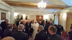 Papst trifft Jesuiten-Mitbrüder in Bratislava (Foto: P. Jozef Bartkovjak SJ)