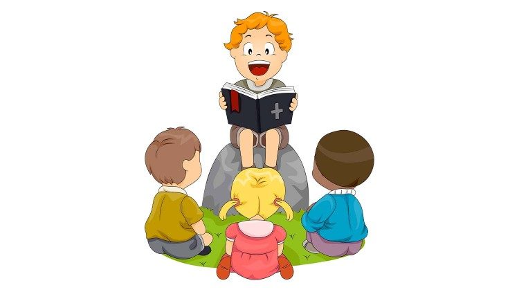 2021.12.15 Bambini che leggono la Bibbia, Catechismo