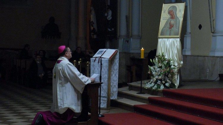 Bei einer Liturgie in der Moskauer Kathedrale im März 2022