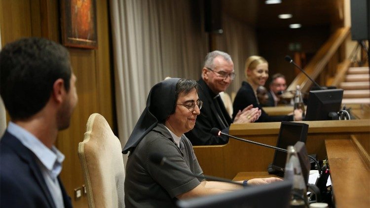 2022.10.05 Global Premiere of 'The Letter Film' in the Vatican with Cardinal Parolin, Sister Alessandra Smerilli, and film protagonists