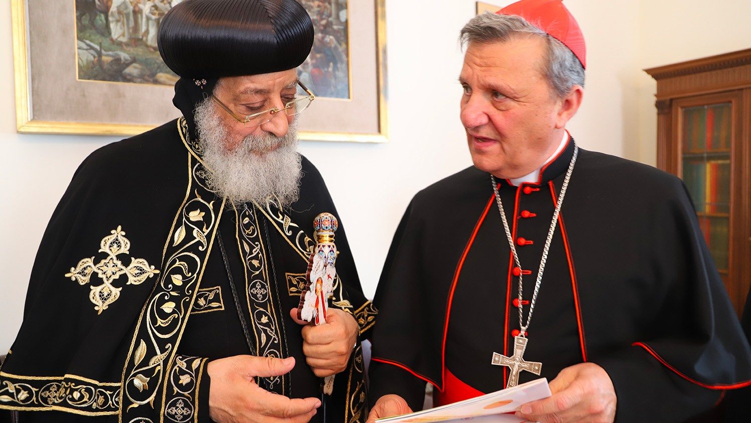 Cardinal Grech meets with Coptic Orthodox Patriarch Tawadros II to bless ongoing Synod process.