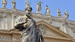 Statue of St. Peter in front of St. Peter's Basilica