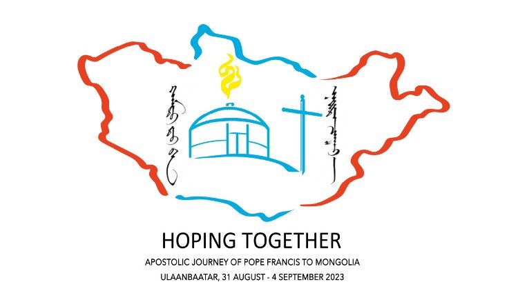 Logotip apostolskega potovanja v Mongolijo