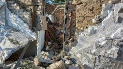 Krude Zerstörung: die Kapelle des griechisch-katholischen Gotteshauses in Antonivka bei Cherson nach dem Angriff vom letzten Sonntag 