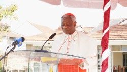 Le cardinal Peter Turkson donnant la leçon inaugurale à Hekima University College, à Nairobi (Kenya), samedi 17 août 2024