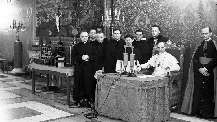 Pope Pius XII using the radio (File Photo)