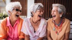 Drei Frauen im Großmutter-Alter