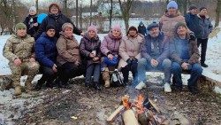 En décembre 2024, Natalia Tarabalka et les membres de son ONG. 