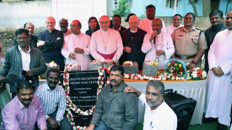 Foundation ceremony of 'Migrants' Reception and Short Stay Center' in Bangalore, India