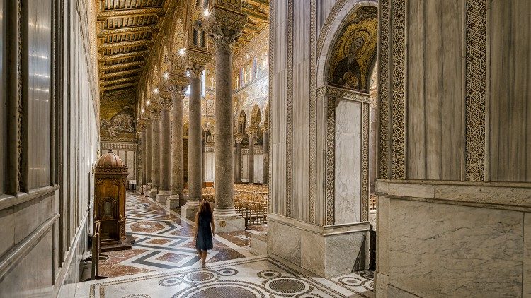 La nuova illuminazione del Duomo di Monreale (Foto: Clorinda Scura)