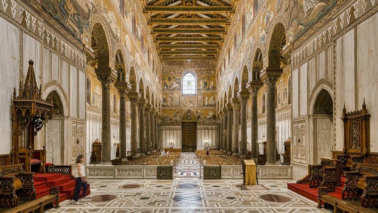 La nuova illuminazione del Duomo di Monreale (Foto: Clorinda Scura)