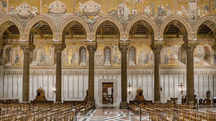 La nuova illuminazione del Duomo di Monreale (Foto: Clorinda Scura)