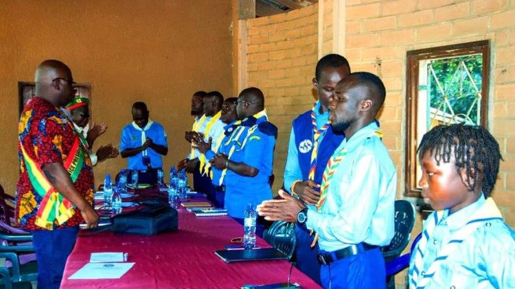 Les participants à la cinquième rencontre sous-régionale du mouvement international d'apostolat des enfants (MIDADE).