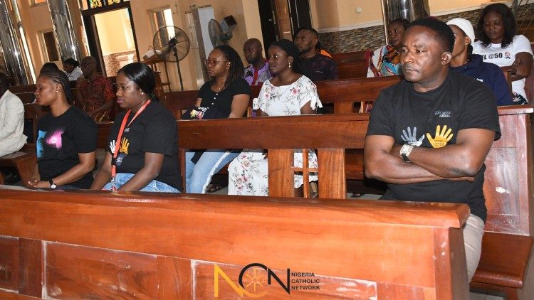 A section of the Catholic Secretariat staff in Nigeria during the Mass