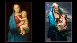 Exposición «Luce da Luce - Madonne con Bambino». Viola y Veronica reinterpretan la «Madonna del Gran Duque» de Rafael