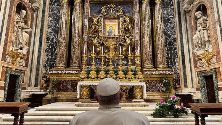 Papa na Basílica de Santa Maria Maior 