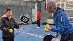 Un momento del “Padel autistic tour” promovido por Athletica Vaticana