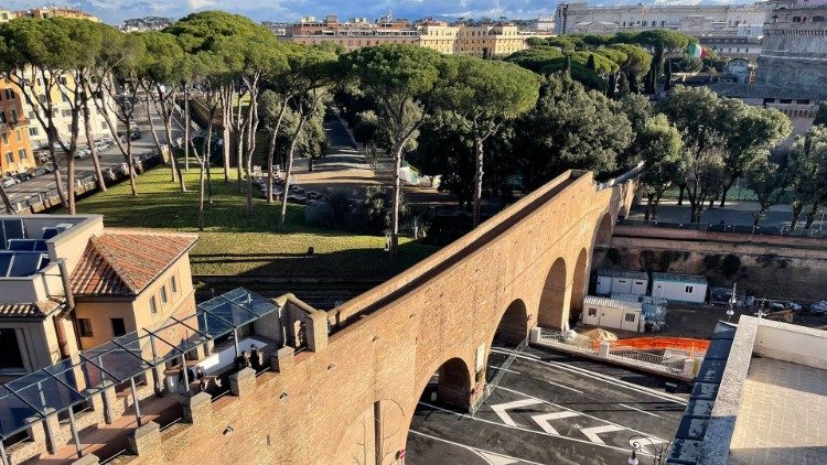 Il Passetto in direzione di Castel Sant'Angelo