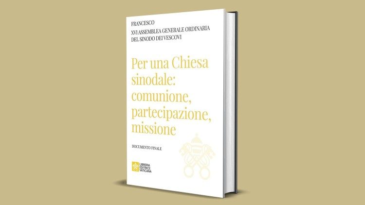 La copertina LEV del volume col documento finale del Sinodo "Per una Chiesa sinodale: comunione, partecipazione, missione"