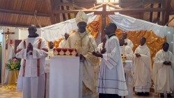 Messe d'ouverture du Jubilé, l’Année Sainte 2025 dans le diocèse de Franceville, au Gabon, dimanche 29 décembre 2024.