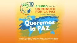 El Papa Francisco se une a la iniciativa de oración "Un minuto por la paz" que cumple 10 años.