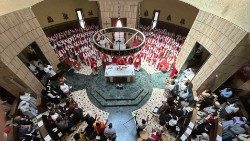 Messe à l’occasion des 60 ans de canonisation des Martyrs de l’Ouganda organisée conjointement samedi 8 juin par les Missionnaires d’Afrique – Pères Blancs et la Communauté Ougandaise de Rome, à la Maison Généralice des Pères Blancs à Rome.