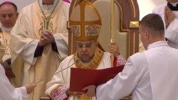 Kard. Marcello Semeraro podczas uroczystości beatyfikacyjnej ks. Michała Rapacza