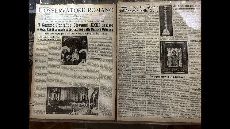 La copertina de L'Osservatore Romano del giorno in cui Giovanni XXIII comunicò ai cardinali l'intenzione di indire il Concilio Vaticano II