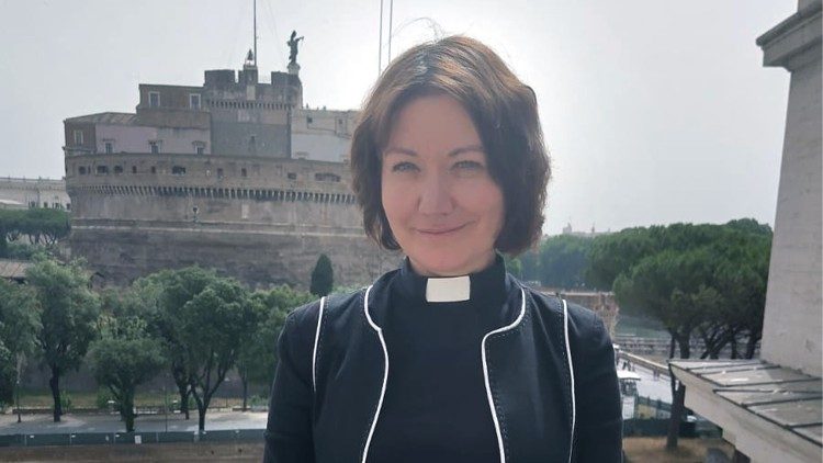 Rev Dr Anne Burghardt at the Vatican News offices