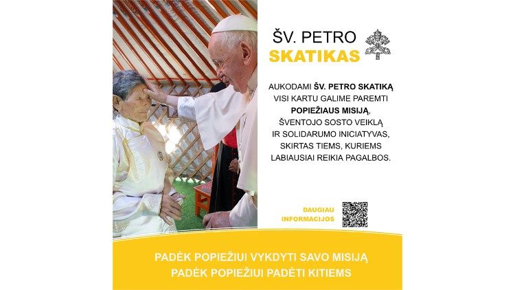 Šv. Petro skatiko rinkliava popiežiaus misijai ir darbams (2024 m.) 