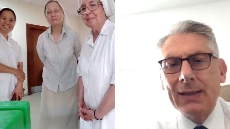 La conexión por vídeo entre el hospital Bambino Gesù y el hospital de Karak