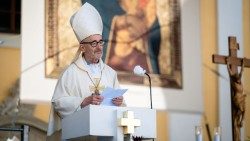 Le cardinal Michael Czerny, lors de la messe du Pèlerinage national de la République tchèque.